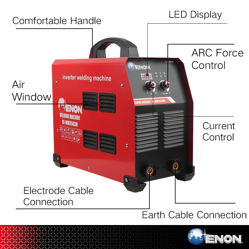 350A Inverter ARC Welding Machine - Advanced IGBT, 20300W, Hot Start, ARC Force, Anti-Stick, Portable Welder - XE-WM3503M