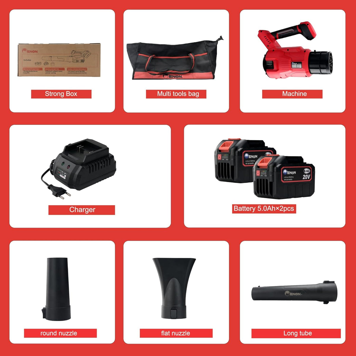 20V Brushless Cordless Leaf Blower - 2X5.0Ah Batteries, Variable Speed, 42m/s Max Wind for Garden, Lawn & Dust Cleaning -XE-BL6503