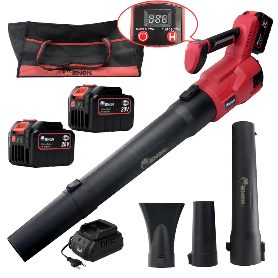 20V Brushless Cordless Leaf Blower - 2X5.0Ah Batteries, Variable Speed, 42m/s Max Wind for Garden, Lawn & Dust Cleaning -XE-BL6503