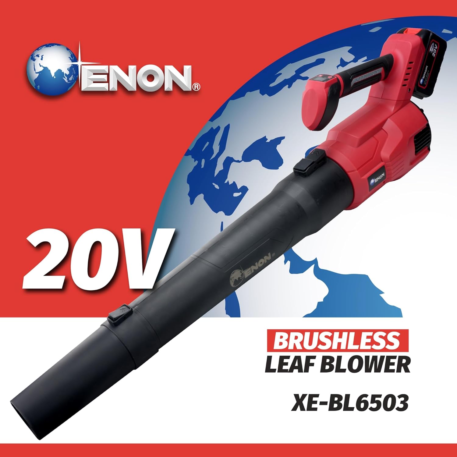 20V Brushless Cordless Leaf Blower - 2X5.0Ah Batteries, Variable Speed, 42m/s Max Wind for Garden, Lawn & Dust Cleaning -XE-BL6503