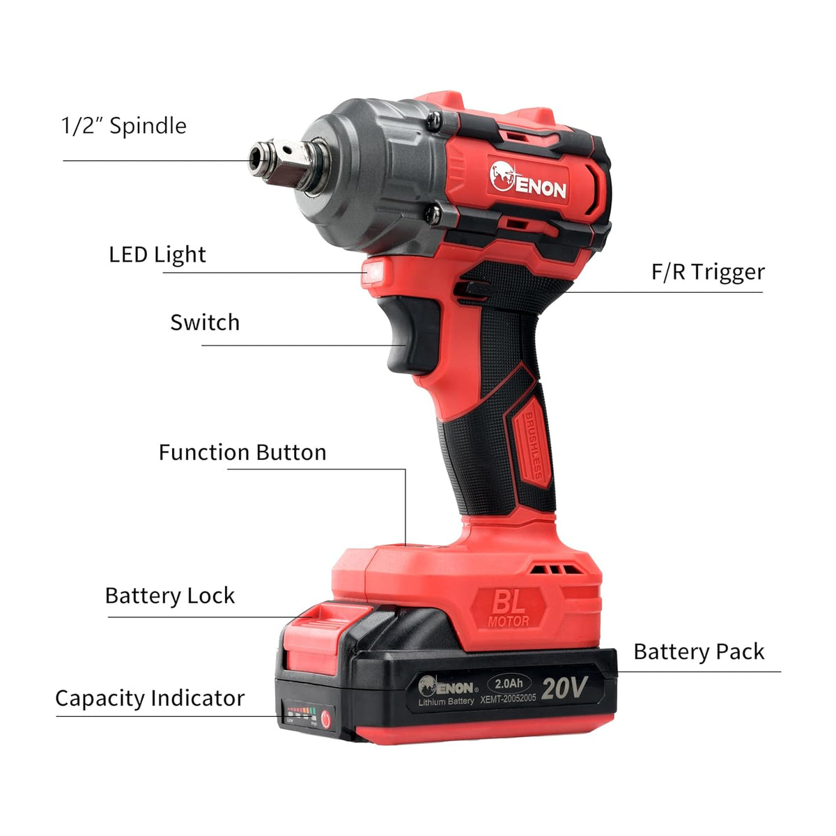 Brushless 20V 1/2