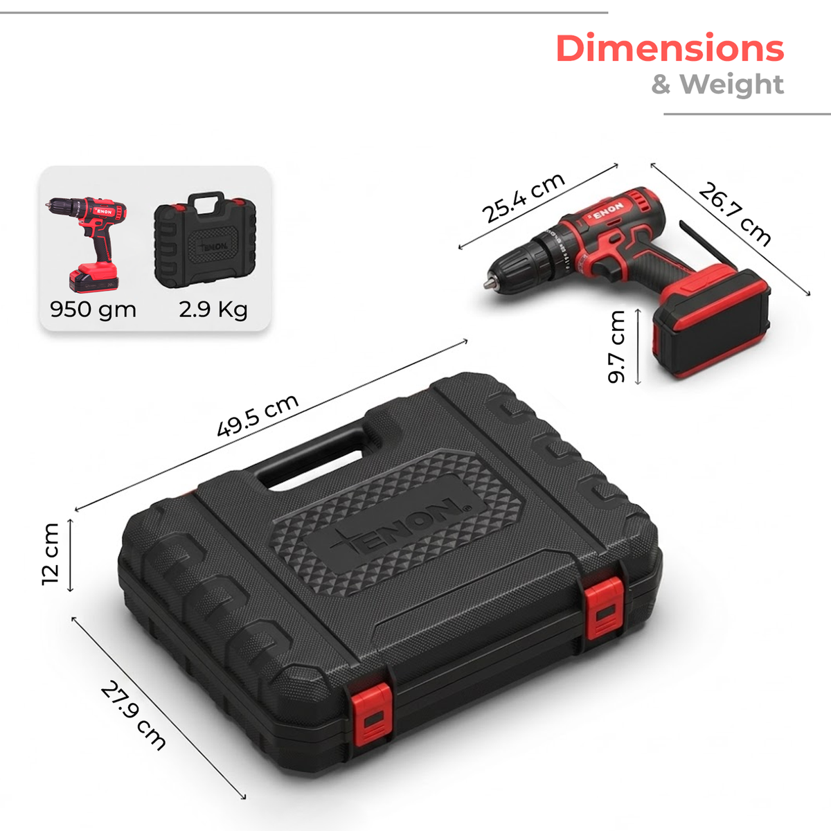 20V Powerful Cordless Drill Machine , 2X 2.0AH batteries with Variable Speed Control for Versatile Drilling in Wood, Metal & Masonry-XE-CD2011